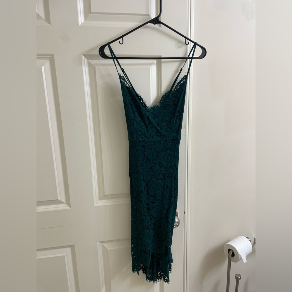 Lulus Midi Lace Dress - Olive Green